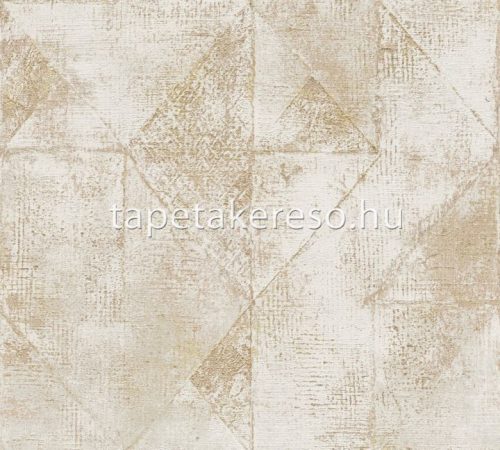 AS Creation Profitex 2022 vlies, vinyl anyagú beige, barna, arany színű koptatott, geometriai modern tapéta