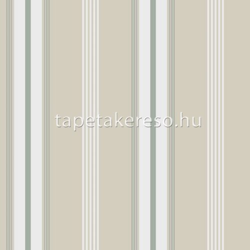 Midbec Havsblick vlies anyagú fehér, beige, türkiz színű csíkos romantikus tapéta