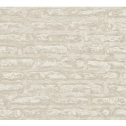   AS Creation Attractive 2 habos, vlies anyagú fehér, barna színű téglamintás modern tapéta