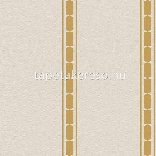 Cristiana Masi Arche vlies, vinyl anyagú beige, arany színű csíkos, geometriai, textilhatású modern tapéta
