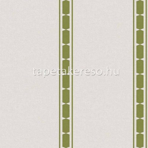 Cristiana Masi Arche vlies, vinyl anyagú szürke, zöld színű csíkos, geometriai, textilhatású modern tapéta