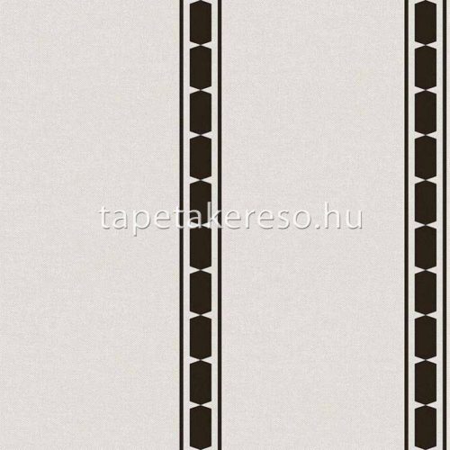 Cristiana Masi Arche vlies, vinyl anyagú szürke, fekete színű csíkos, geometriai, textilhatású modern tapéta