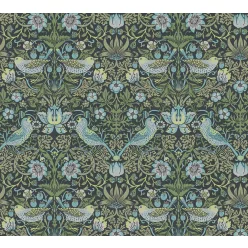   AS Creation Art of Eden vlies anyagú zöld, fekete, kék, fehér színű madaras, növényes romantikus tapéta