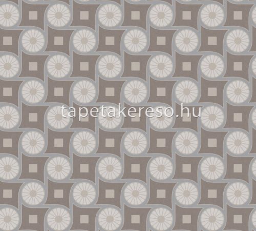 AS Creation Art of Eden vlies anyagú beige, barna, kék, törtfehér színű geometriai romantikus tapéta