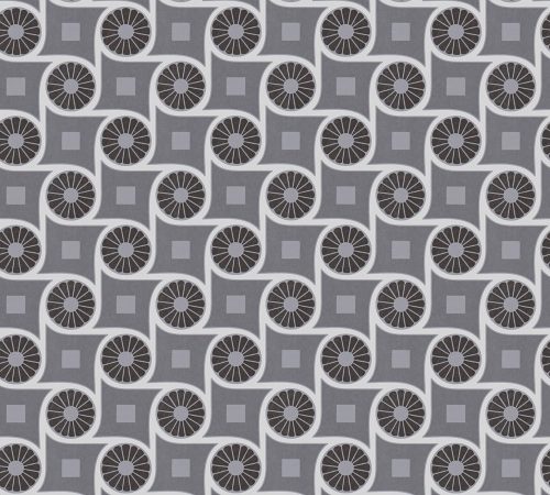 AS Creation Art of Eden vlies anyagú szürke, fehér, fekete színű geometriai romantikus tapéta
