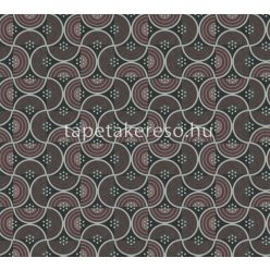   AS Creation Art of Eden vlies anyagú fekete, zöld, mályva színű hullámos, geometriai romantikus tapéta
