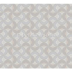   AS Creation Art of Eden vlies anyagú fehér, barack, szürke, homok színű hullámos, geometriai romantikus tapéta
