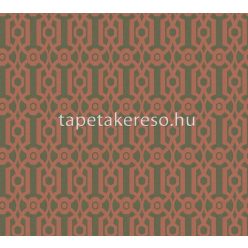   AS Creation Art of Eden vlies anyagú zöld, korall színű art deco, geometriai romantikus tapéta