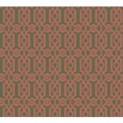   AS Creation Art of Eden vlies anyagú zöld, korall színű art deco, geometriai romantikus tapéta
