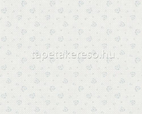 AS Creation Maison Charme vlies, vinyl anyagú türkiz, szürke színű virágos, textilhatású romantikus tapéta