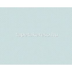   AS Creation Maison Charme vlies, vinyl anyagú kék, fehér színű pöttyös, textilhatású romantikus tapéta