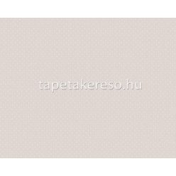   AS Creation Maison Charme vlies, vinyl anyagú beige, fehér színű pöttyös, textilhatású romantikus tapéta
