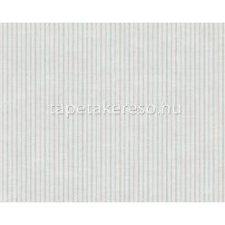   AS Creation Maison Charme vlies, vinyl anyagú fehér, zöld színű csíkos, textilhatású romantikus tapéta