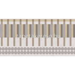   Cristiana Masi Arche vlies, vinyl anyagú beige, szürke, keki színű geometriai, textilhatású modern bordűr