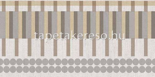 Cristiana Masi Arche vlies, vinyl anyagú beige, szürke, keki színű geometriai, textilhatású modern bordűr