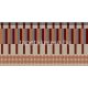 Cristiana Masi Arche vlies, vinyl anyagú barna, bordó, kék, rosegold színű geometriai, textilhatású modern bordűr