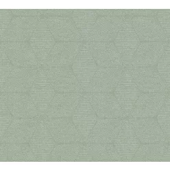   AS Creation Antigua vlies, vinyl anyagú zöld, törtfehér színű geometriai, vonalas, textilhatású modern, natural tapéta