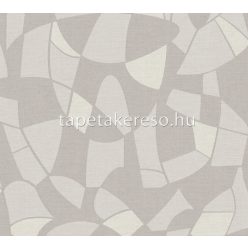   AS Creation Antigua vlies, vinyl anyagú szürke, törtfehér színű absztrakt, geometriai, textilhatású modern, natural tapéta