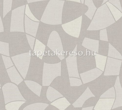 AS Creation Antigua vlies, vinyl anyagú szürke, törtfehér színű absztrakt, geometriai, textilhatású modern, natural tapéta
