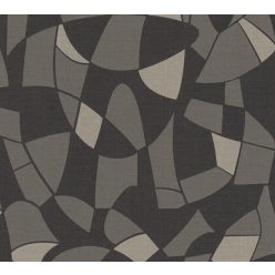   AS Creation Antigua vlies, vinyl anyagú fekete, barna, homok színű absztrakt, geometriai, textilhatású modern, natural tapéta