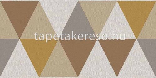 Cristiana Masi Arche vlies, vinyl anyagú beige, barna, szürke, arany színű geometriai, textilhatású modern bordűr