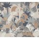AS Creation Antigua vlies, vinyl anyagú barna, zöld, szürke, beige színű állatos, növényes, textilhatású modern, natural tapéta