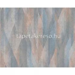   AS Creation Metropolitan Stories Travel Styles vinyl, vlies anyagú kék, barack színű geometriai, foltos modern tapéta