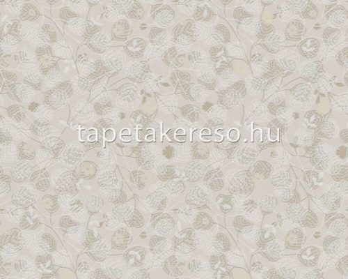 AS Creation Metropolitan Stories Travel Styles vlies, habos anyagú beige, fehér színű virágos, növényes modern tapéta
