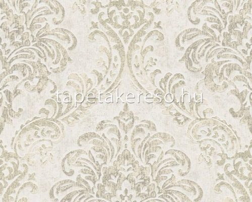AS Creation Metropolitan Stories Travel Styles vlies, habos anyagú beige, arany színű koptatott, barokk modern tapéta