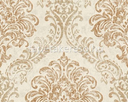 AS Creation Metropolitan Stories Travel Styles vlies, habos anyagú beige, arany színű koptatott, barokk modern tapéta