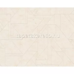   AS Creation Metropolitan Stories Travel Styles vlies, habos anyagú beige színű vonalas, geometriai modern tapéta
