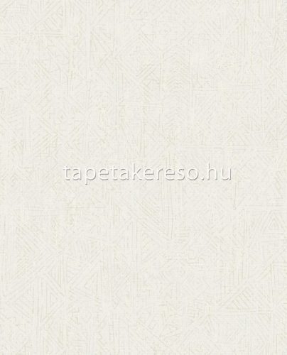 Eijffinger Terra Eijffinger vlies anyagú fehér, gyöngyház színű absztrakt, geometriai modern tapéta