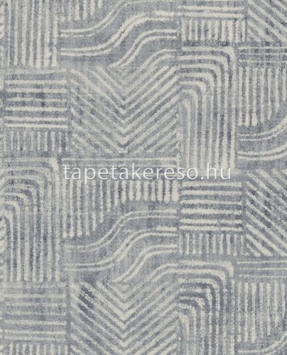 Eijffinger Terra Eijffinger vlies anyagú kék, fehér színű absztrakt, geometriai modern tapéta