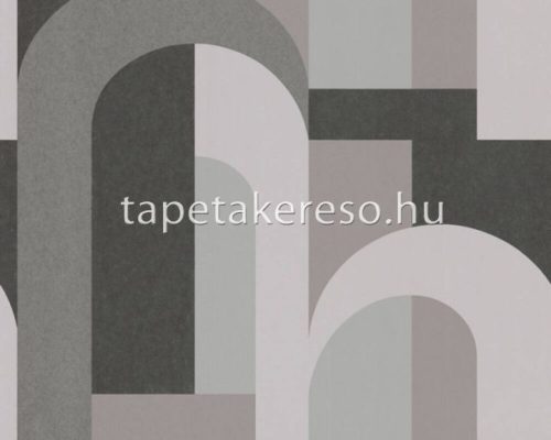 Architects Paper Arcade vlies anyagú szürke, fekete színű geometriai modern tapéta