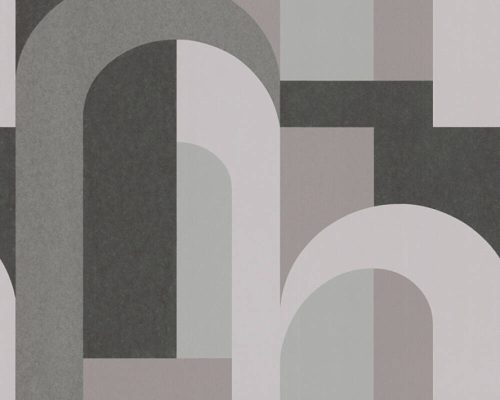 Architects Paper Arcade vlies anyagú szürke, fekete színű geometriai modern tapéta