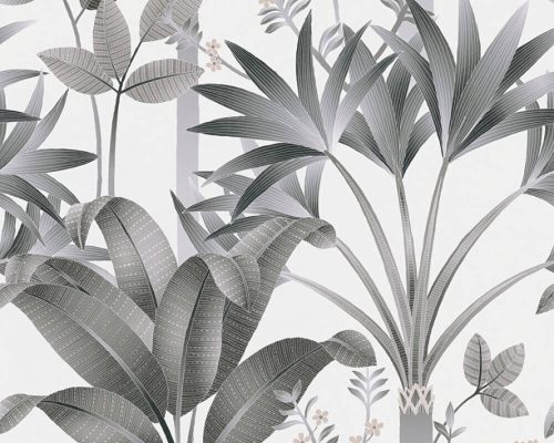 Architects Paper Arcade vlies anyagú fehér, szürke, barna színű növényes, virágos modern tapéta