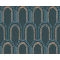   Architects Paper Arcade vlies anyagú kék, türkiz, arany színű geometriai modern tapéta