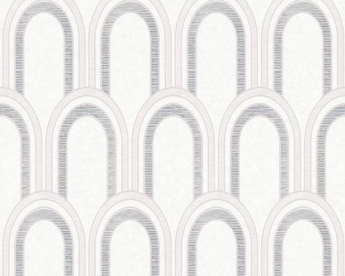 Architects Paper Arcade vlies anyagú fehér, szürke, ezüst színű geometriai modern tapéta