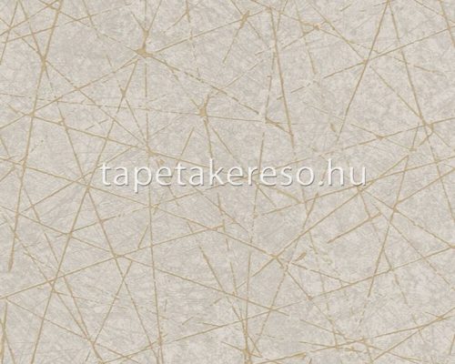 AS Creation Metropolitan Stories Travel Styles vinyl, vlies anyagú beige, arany színű vonalas modern tapéta