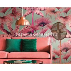   AS Creation The wall Travel Styles vlies, vinyl anyagú zöld, pink, rózsaszín színű fás modern poszter