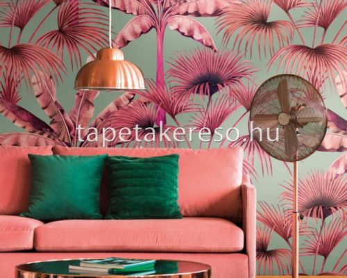 AS Creation The wall Travel Styles vlies, vinyl anyagú zöld, pink, rózsaszín színű fás modern poszter