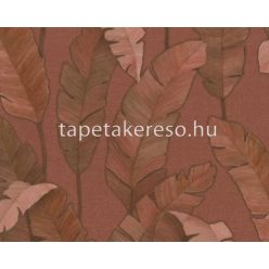   AS Creation Metropolitan Stories Travel Styles vinyl, vlies anyagú barna, barack színű leveles modern tapéta