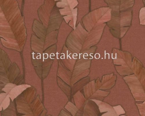 AS Creation Metropolitan Stories Travel Styles vinyl, vlies anyagú barna, barack színű leveles modern tapéta