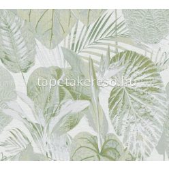   AS Creation Famous Garden vlies, vinyl anyagú fehér, zöld színű leveles modern, natural tapéta