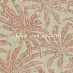   AS Creation Jade habos, vlies anyagú barna, korall színű leveles modern tapéta