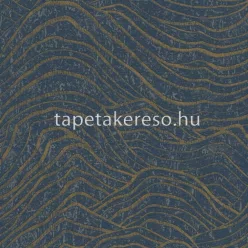   AS Creation Jade habos, vlies anyagú kék, bronz színű hullámos modern tapéta