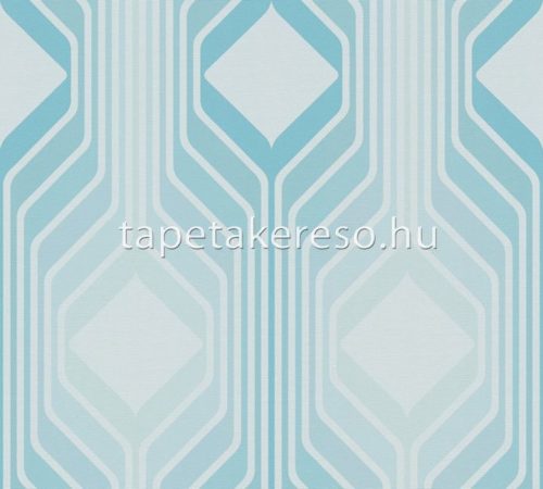 AS Creation Retro Chic vlies, vinyl anyagú kék színű geometriai retro tapéta