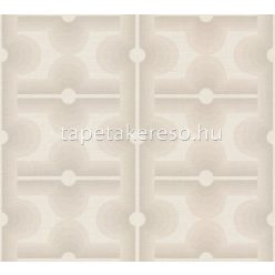   AS Creation Retro Chic vlies, vinyl anyagú beige, szürke színű geometriai retro tapéta