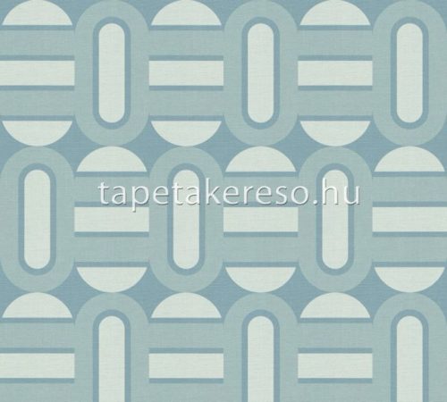 AS Creation Retro Chic vlies, vinyl anyagú kék színű geometriai retro tapéta