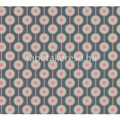   AS Creation Retro Chic vlies, vinyl anyagú kék, rózsaszín, sárga színű geometriai retro tapéta